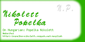 nikolett popelka business card